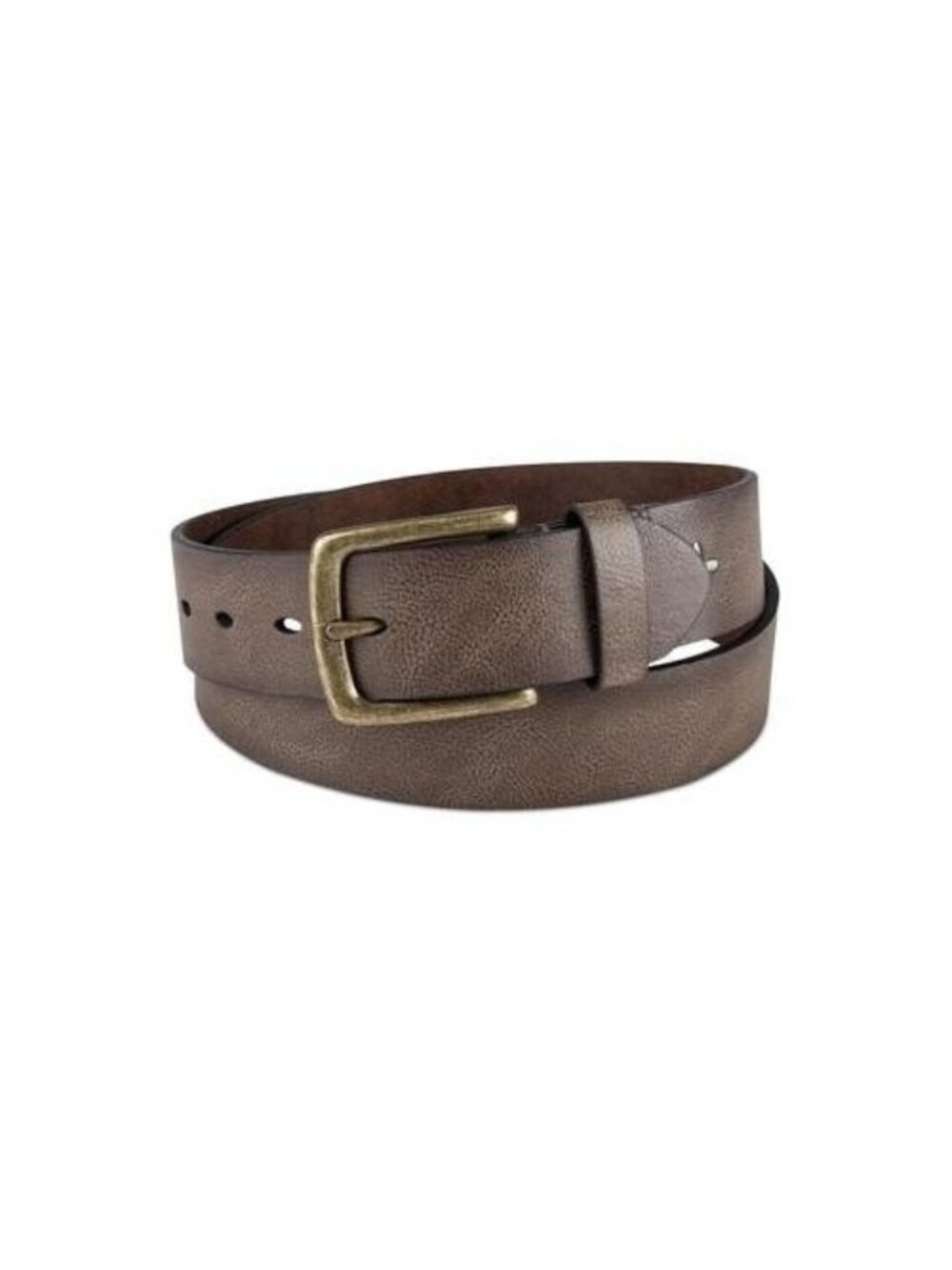 Sun + Stone Men Dark Brown Adjustable Faux Leather Casual Belt Size M 34-36 $40